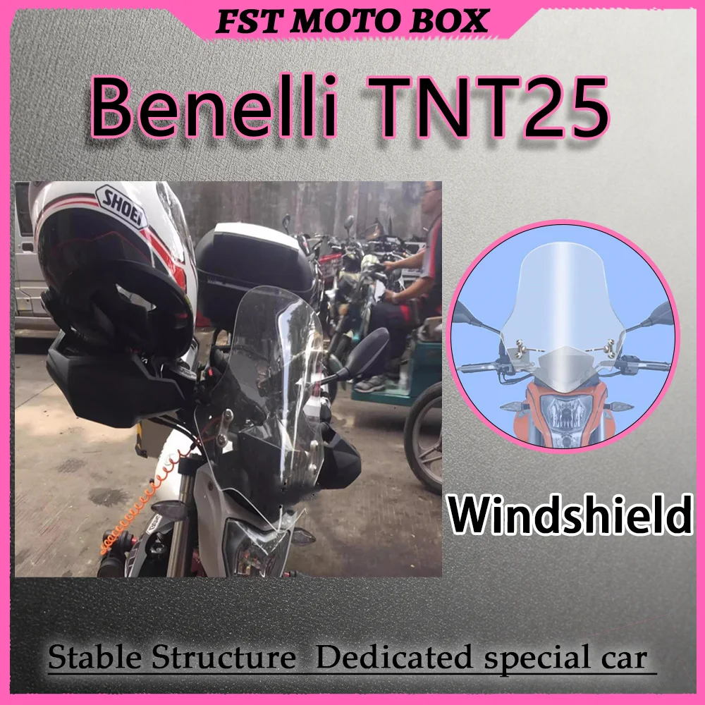 FOR Benelli TNT25 Wind Deflector Modified All-Weather Wind And Rain Protection Front Fairing Enhancement Motorcycle Accessory