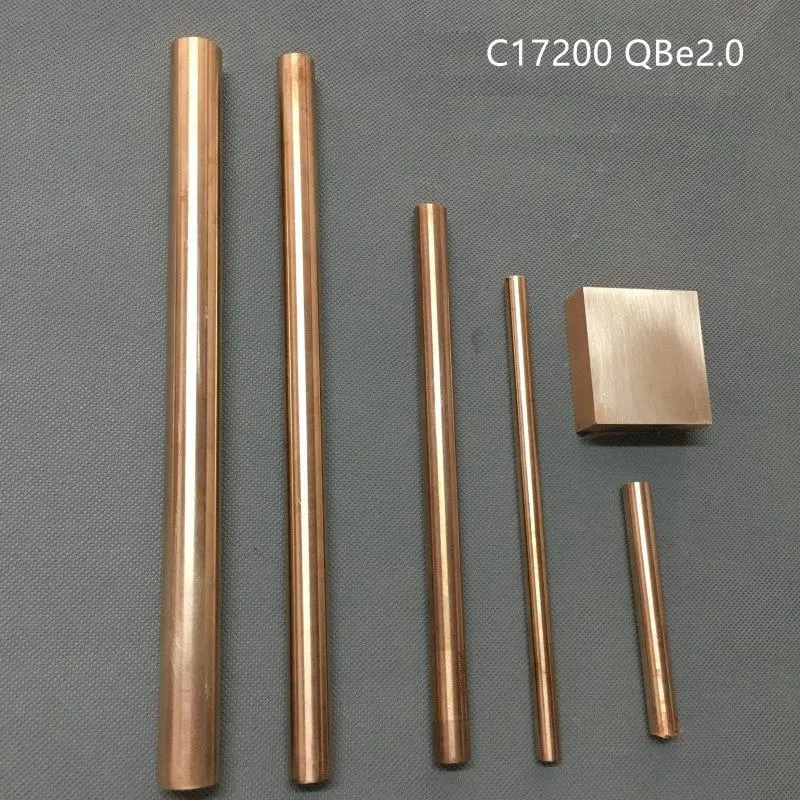 Customize Cutting C17200 Copper Beryllium Alloy Rod Cylinder 1-45mm High Thermal Conductivity ElectrolyCustomized CNC service