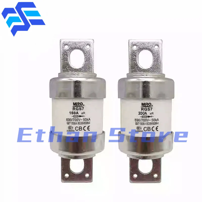 2PCS Ceramic Fuse RGS7 63A 80A 100A 125A 140A 150A 160A 200A 220A 250A 280A 300A 315A 350A 400A aR 690/700V