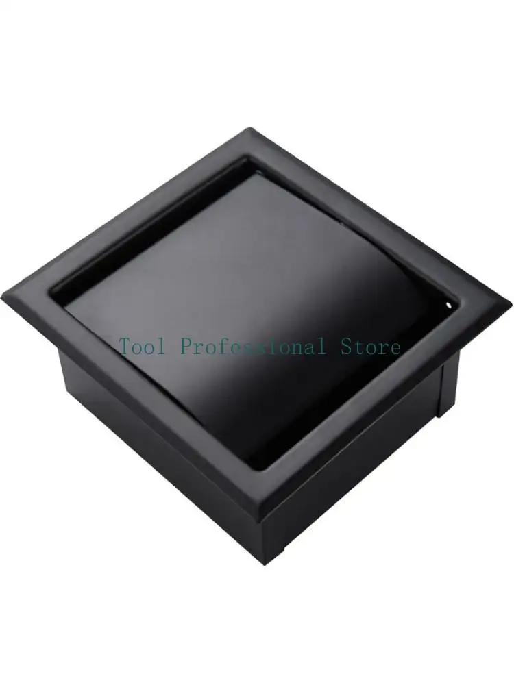 

57QF Metal In-wall Tissue Storage Box Matte Black Toilet Paper Dispenser Toilet Paper Holder for Bathroom Kitchen Washroom