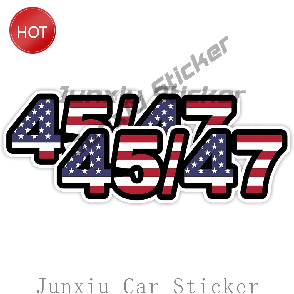 2 Pack 45 47 President PVC Sticker For Car Window Laptop And Travel Luggage Personal Accessories Decoration Decal
