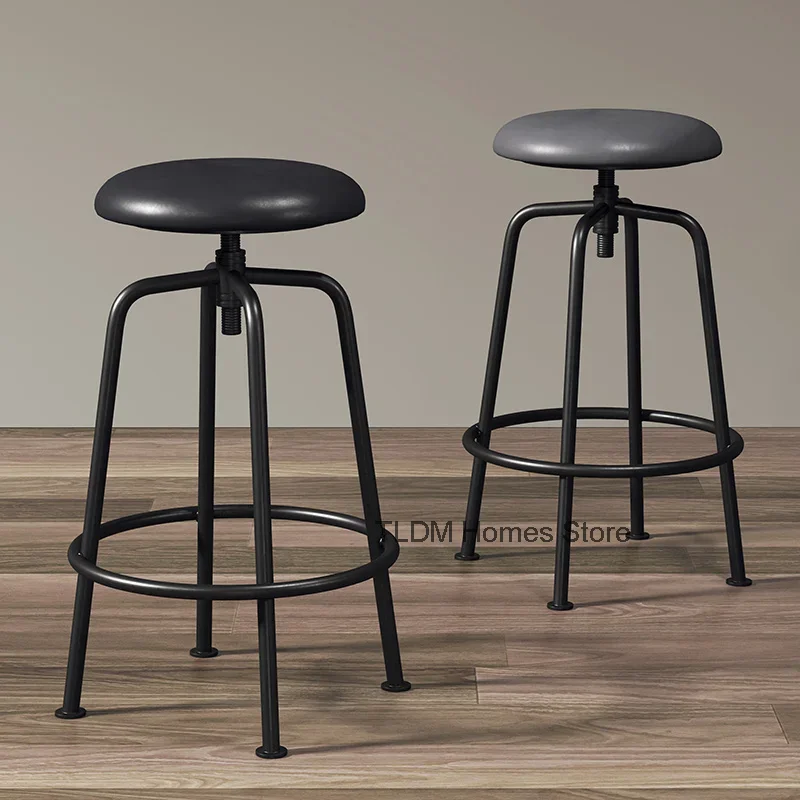 Design Cheap High Kitchen Stools Furniture Nordic Chairs Bar Chair Counter Tabouret Manicure Salon Poltrona Luxury Barbershop