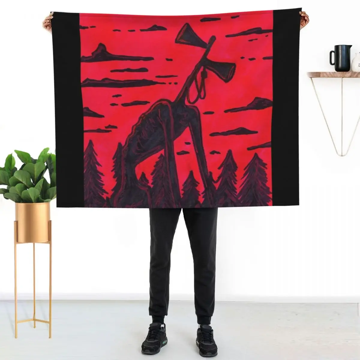 

Siren Head Throw Blanket Breathable Lightweight Blanket for Adults Kids