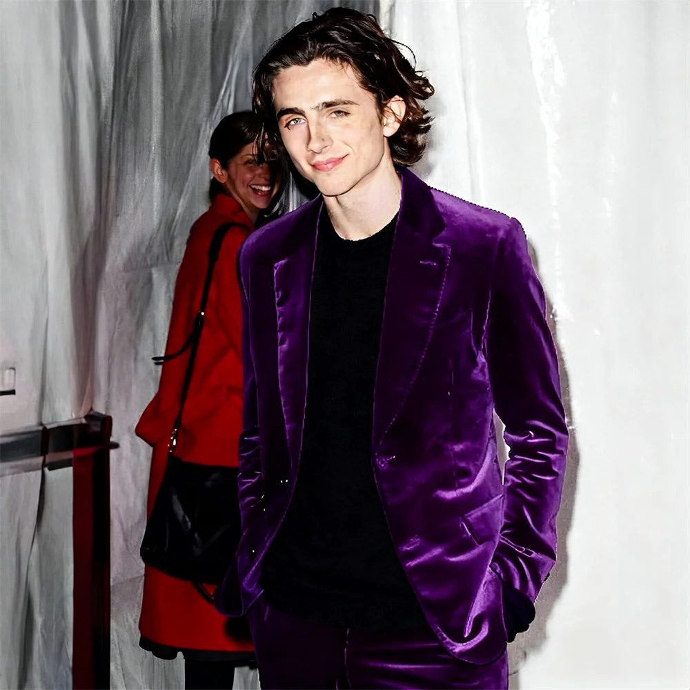 Costume 2 pièces en velours pour hommes, texture exceptionnelle, comprenant un costume et un pantalon, des occasions de fête et de mariage