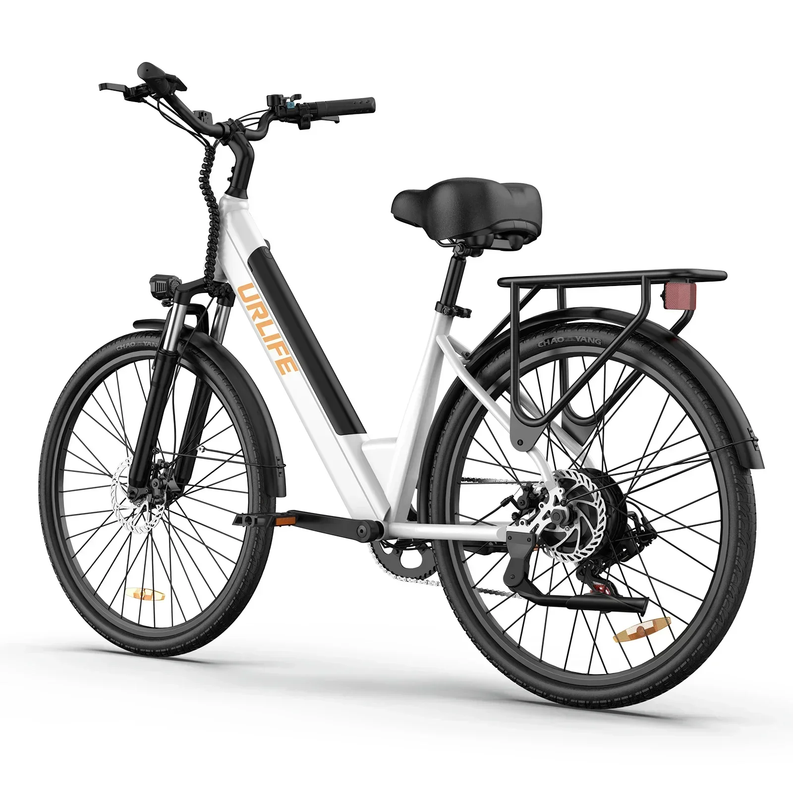 URLIFE E26 Adult EBike 250W 48V10.4AH Battery City Commuter Electric Bike 26 Inch Tires Electric Bicycle