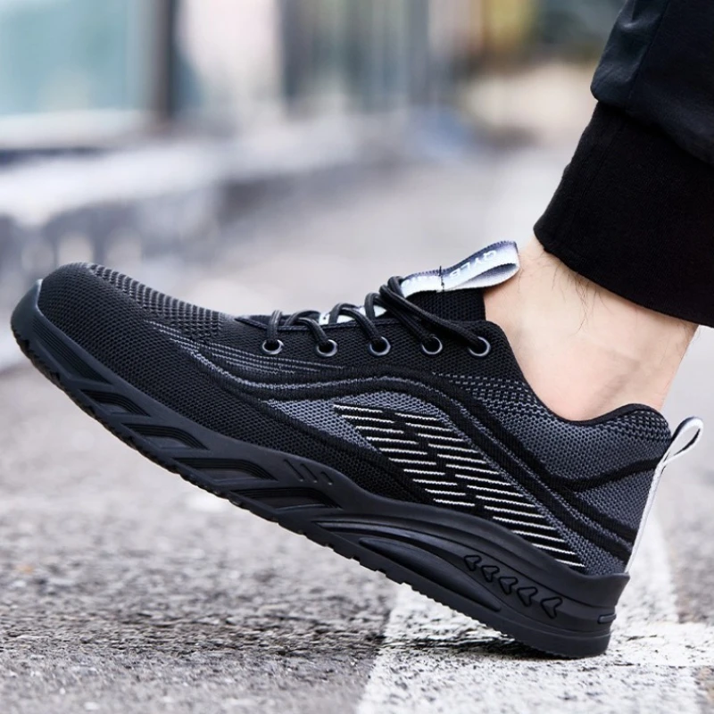 

protective shoes with metal toe anti-slip work shoes comfortable safety boots soft working shoes for man safety toe sneakers