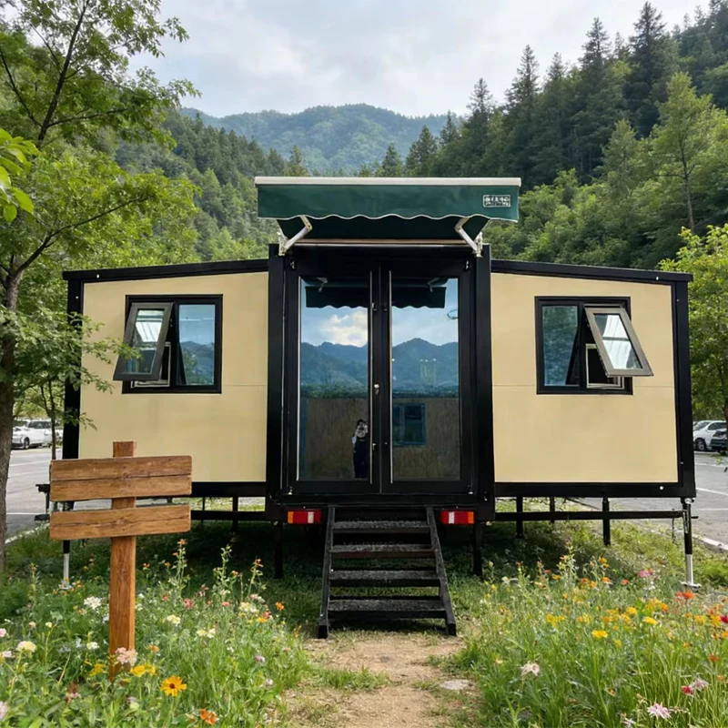 Flat Pack Living Fully Furnished One Bedroom Glass Luxury Container House Mobile Modular Building Prefab Tiny Home