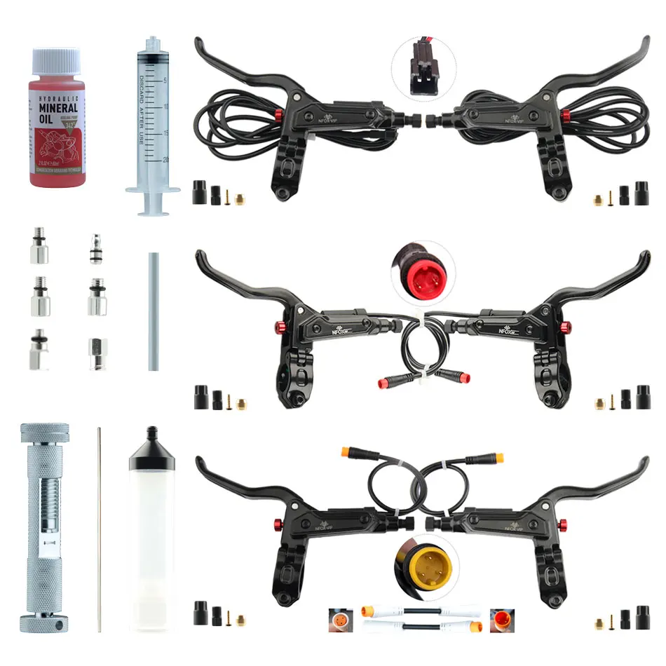 AliExpress Goodtaste NFOX 2A New GT267 Oil Disc Power Off Brake Handle 3-pin Suitable for Electric Skateboarding Bicycle 2-pin Handle Rod Accessories