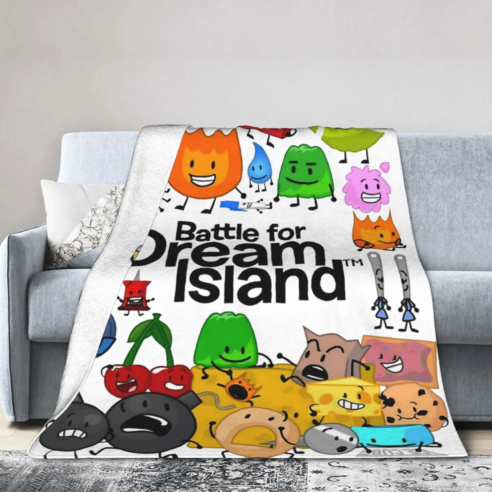 bfdi Battle for Dream Island Blanket Super Soft Fleece Novelty Present Throw Blankets Quilt