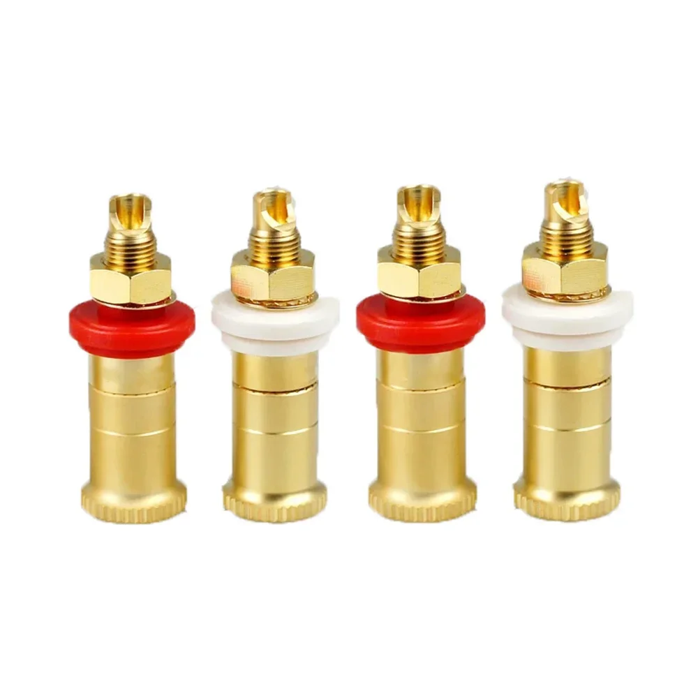 

HIFI Audio AMP Speaker spike Horn Socket Terminal Connector Binding Post Amplifiers Copper Silver/Gold plated Jack Banana Plug