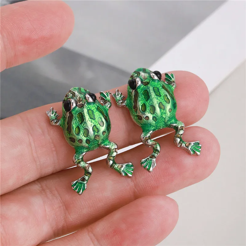 Vintage Creative Frog Earring For Women Men Personality Funny Unique Frog Cute Animal Earring Party Birthday Jewelry Gifts