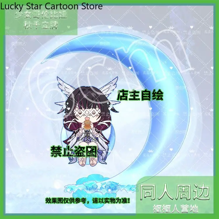 

Аниме Genshin Impact Columbina Damselette, орнамент для косплея, качели, акриловая подставка, модель, тарелка, декор для стола, стоячий знак, подарок для фанатов