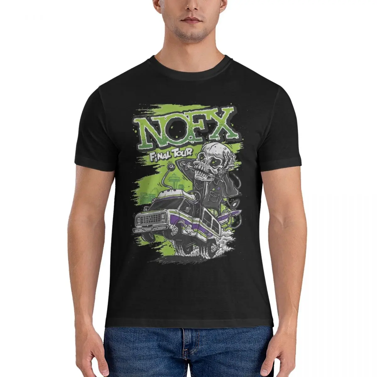 Novelty NOFX T-Shirts for Men Crew Neck Cotton T Shirt Short Sleeve Tees Gift Idea Clothing