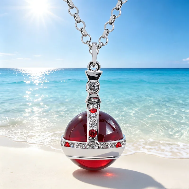 925 Silver European and American Boutique 30M Giant Saturn Orbit Necklace Pendant for Men and Women