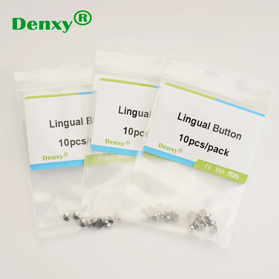 Denxy MIM Orthodontic Lingual Button Monoblock Dental Buttons Orthodontic Monoblock Buttons MIM Technology Dental Supply