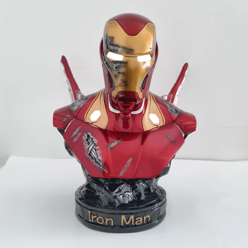 Iron Man MK50 Sammlermodell Avengers 4, Kunstharzstatue, halblange Büste, Geburtstagsgeschenk, Spielzeug, Actionfigur, Roboterspielzeug