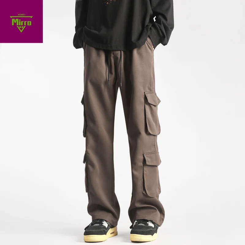 

【Mirrordust】New Autumn Black Multi-Pocket Loose Casual Pants for Mencargo pants