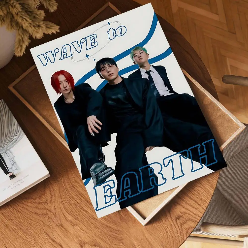 All Self-made Band W-Wave T-To E-Earth Movie Sticky Posters Retro Kraft Paper Sticker DIY Room Bar Cafe Aesthetic Art Wall