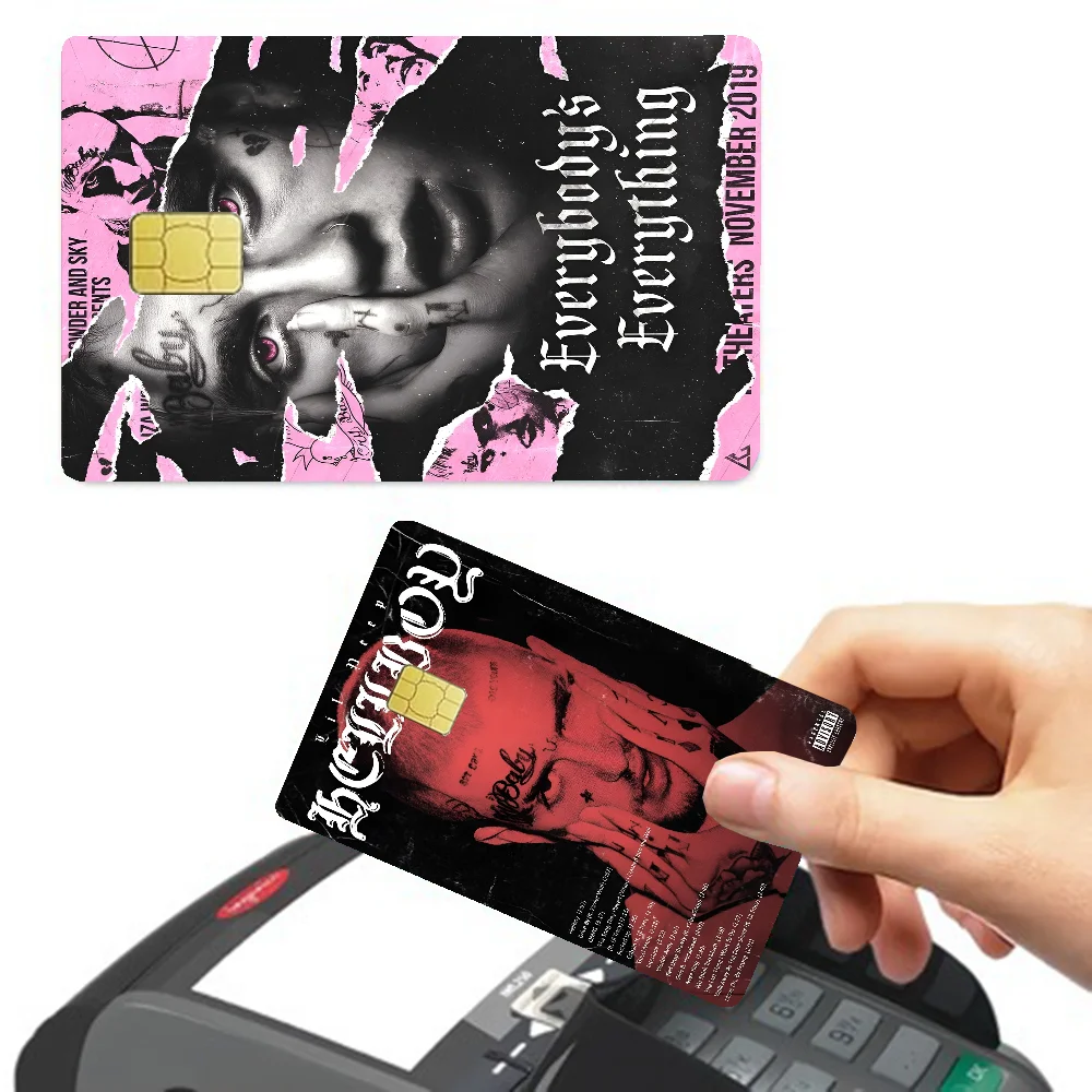 الهيب هوب مغني الراب L-Lil P-Peep 100% رائجة البيع أمين الائتمان الخصم البنك بطاقة حافلة بطاقة فيلم الجلد ملصق