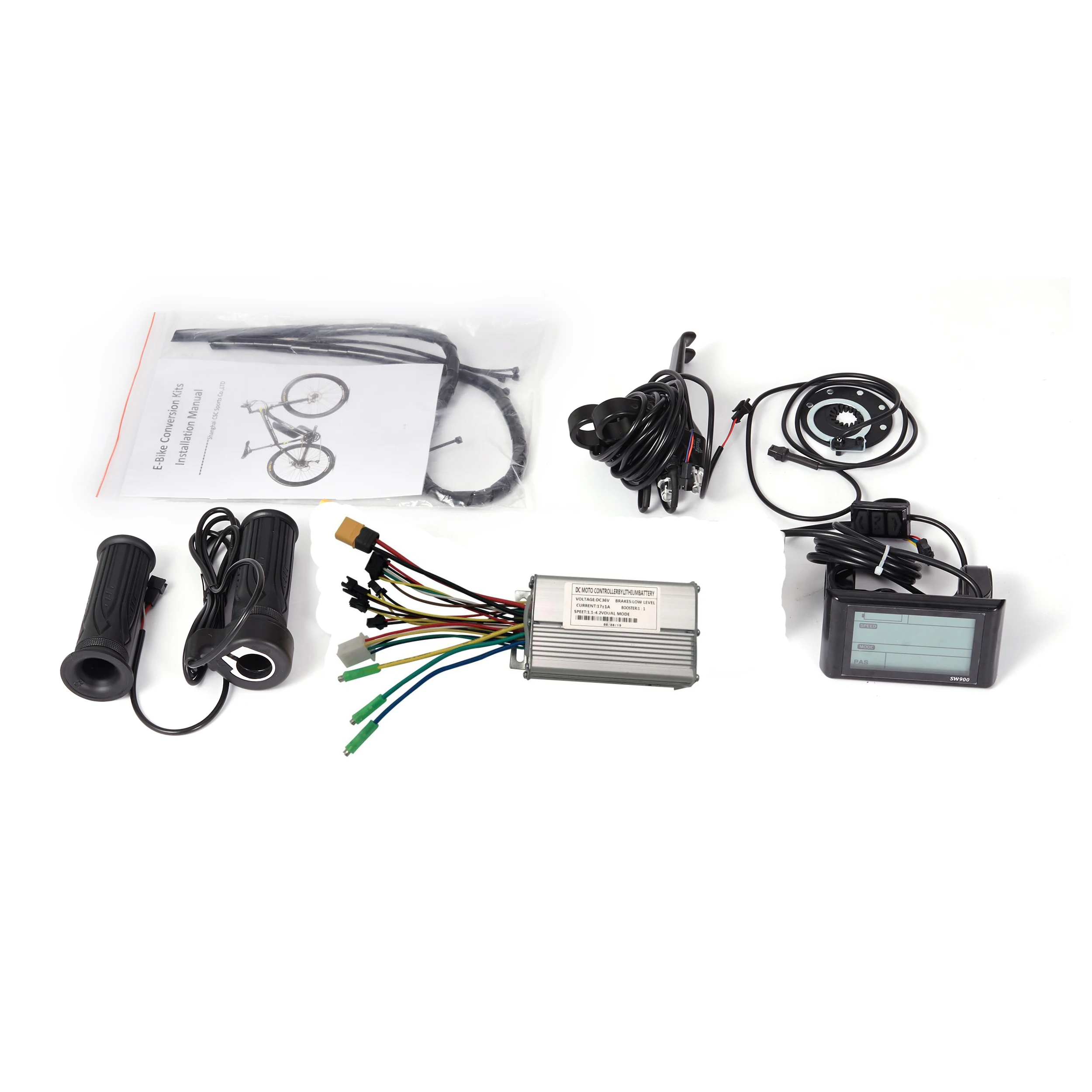 CSC الاتحاد الأوروبي الأسهم لا ضريبة دراجة كهربائية تحويل عدة 36 فولت 250 واط 350 واط 500 واط فرش موجهة محور المحرك 20-29 بوصة 700C SW900 Ebike عدة #4