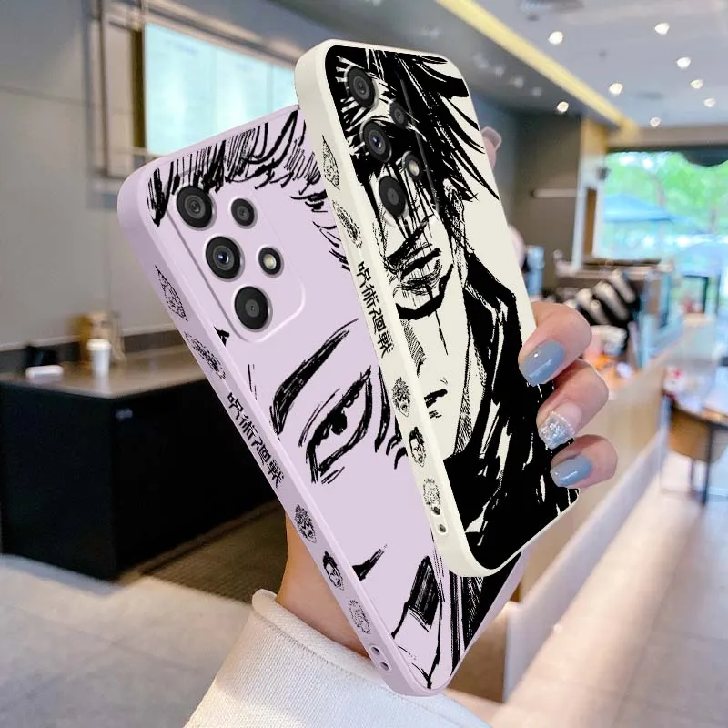 

Jujutsu Kaisen Anime Comics Phone Case For Samsung A04 A05 A06 A07 A12 A3 A14 A15 A16 A17 A23 A24 A25 A26 A32 Liquid Left Rope