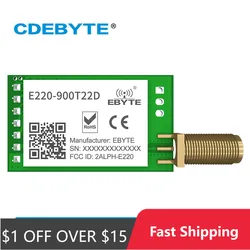 LoRa 868MHz 915MHz LLCC68 Wireless Module 22dBm Long Range 5km CDEBYTE E220-900T22D SMA-K UART RSSI Transmitter Receiver DIP