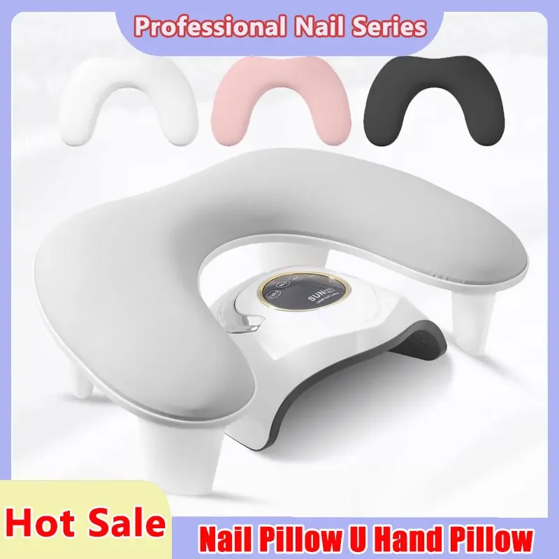 ネイルアームレスト-u字型-高さ調節可能-ネイルハンドピロー-マニキュア用-ハンドレスト-ソフトマイクロファイバーpuレザー-ネイルサロン用