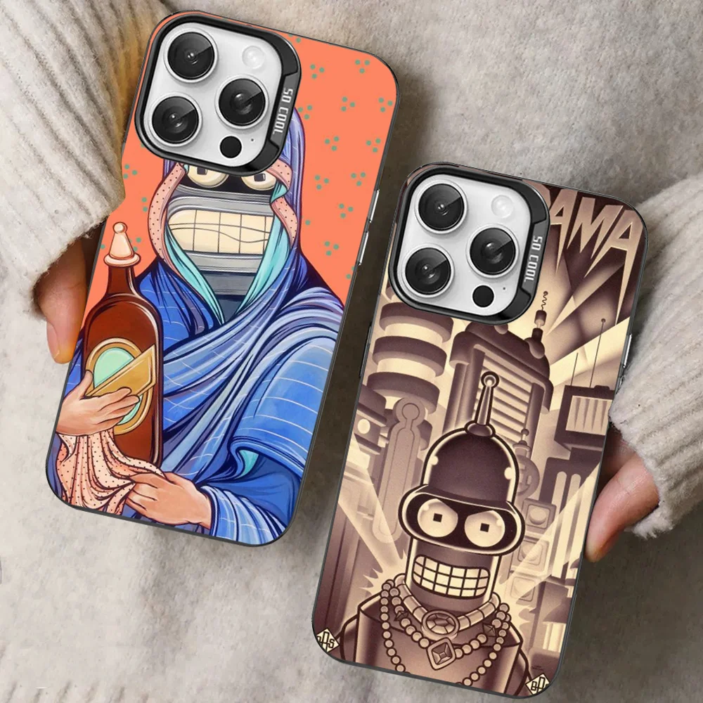 Cartoon F-Futuramas B-Bender Phone Case For IPhone 16 15 14 13 12 11 Pro Max X XR XSMAX 8 7 Plus Matte Shockproof Back Cover