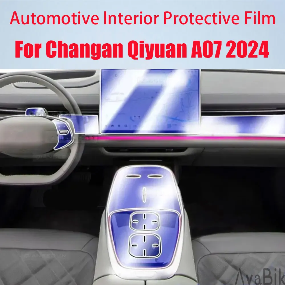 Pre-cutting Automotive Interior Protective Film For CHANGAN QIYUAN A07 2024 TPU Anti-scratch Stickers Panel Dashboard Navigation