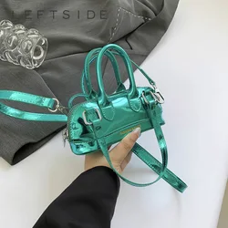 LEFTSIDE 2024 Gold Luxury Designer Evening Party Bag Women Handbags and Purses Fashion Shoulder Bag Lady Mini Crossbody Bag