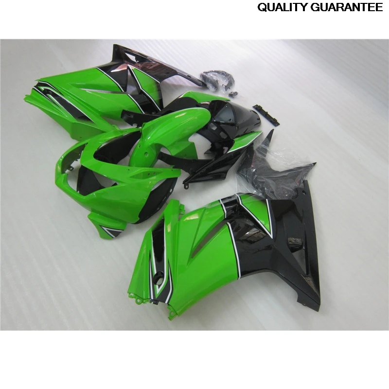 Suku cadang untuk Ninja 250R Kit Fairing 2008 2009 2010 2011 2012 2013 2014 hijau hitam Set 250r 08 09 11 12-14 N90