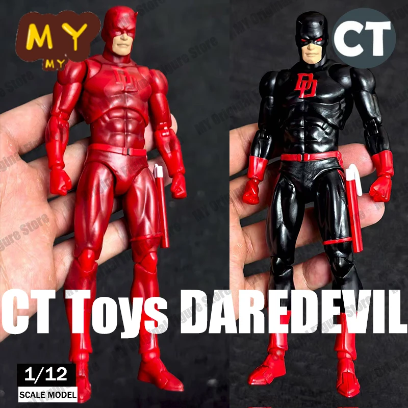 NEW CT Toys Daredevil Black Suit Action Figure Mafex 223 SHF Daredevil Comic Figure Born Again PVC Statue Model Colletion Gift