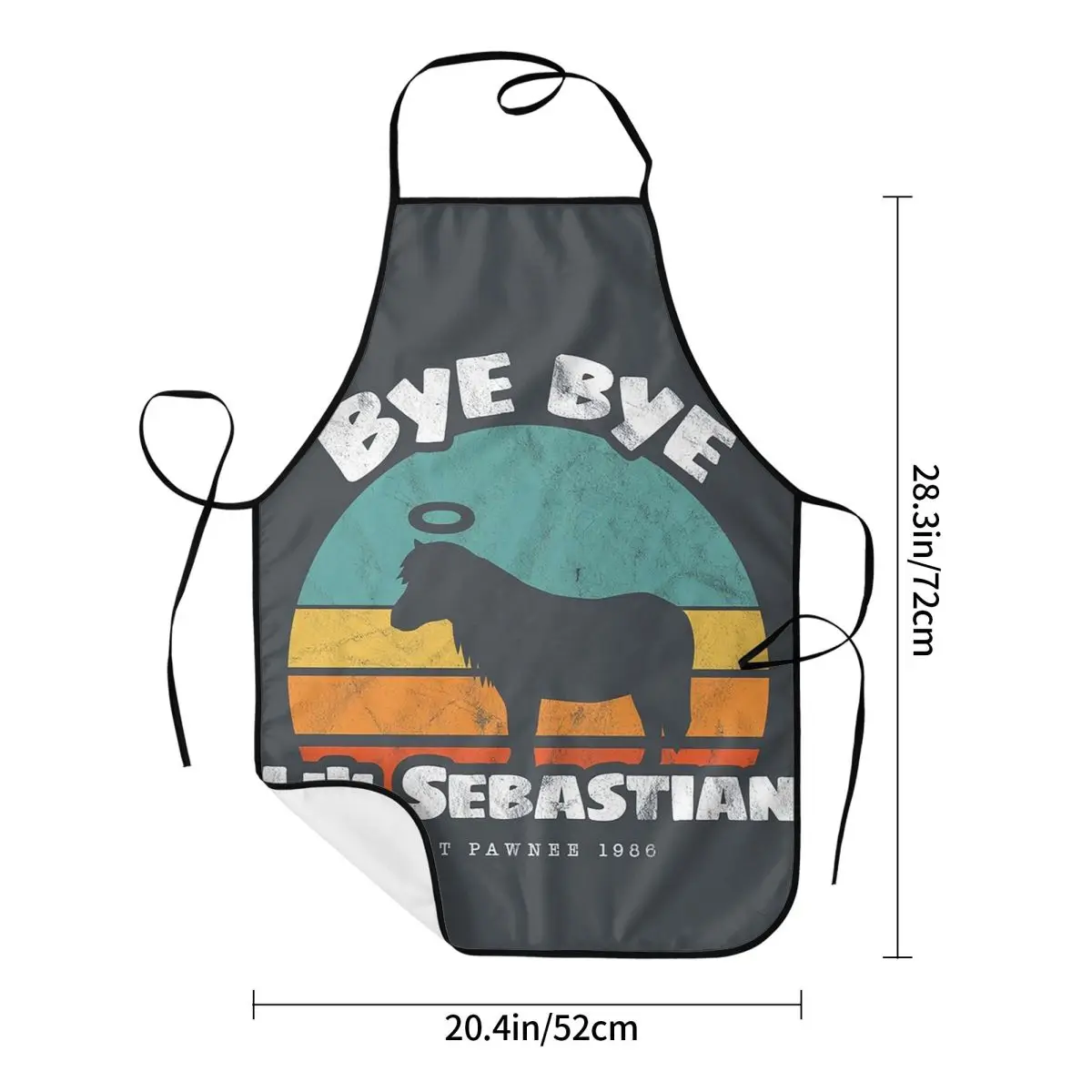 Bye Bye Li'l Sebastian  Est Pawnee 1986 Aprons Chef Cooking Baking Tablier Bib Kitchen Cleaning Pinafore Women Men Gardening