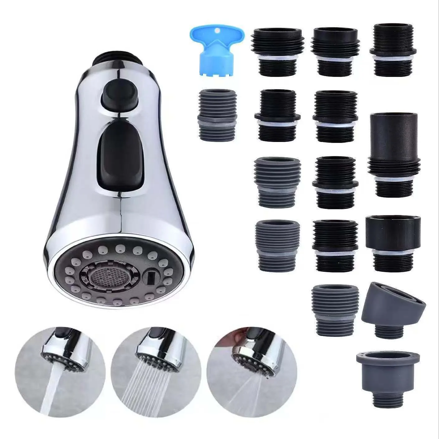 The Push-down Nozzle of The Kitchen Faucet Is Compatible with Various Faucet Products