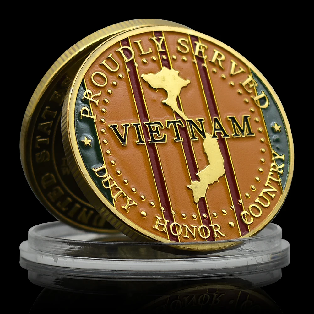 Gold US Marine Corps Commemorative Coin Vietnam War Military Medal of Honor Collectibles Art Souvenir Army Challenge Coin