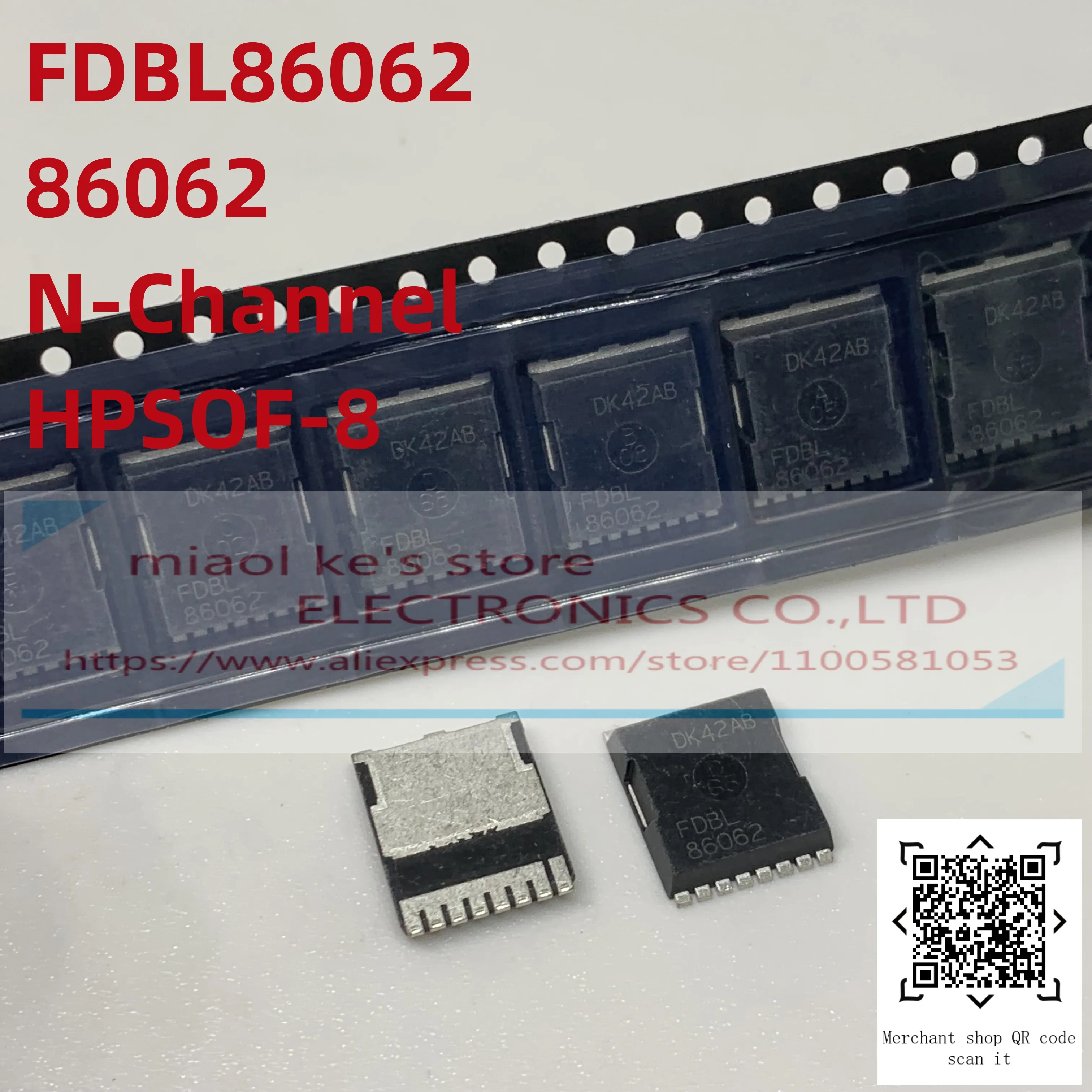 [10pcs]100%New Original FDBL86062 FDBL9401 86062 9401 N-CH HPSOF-8 MOS field effect transistor