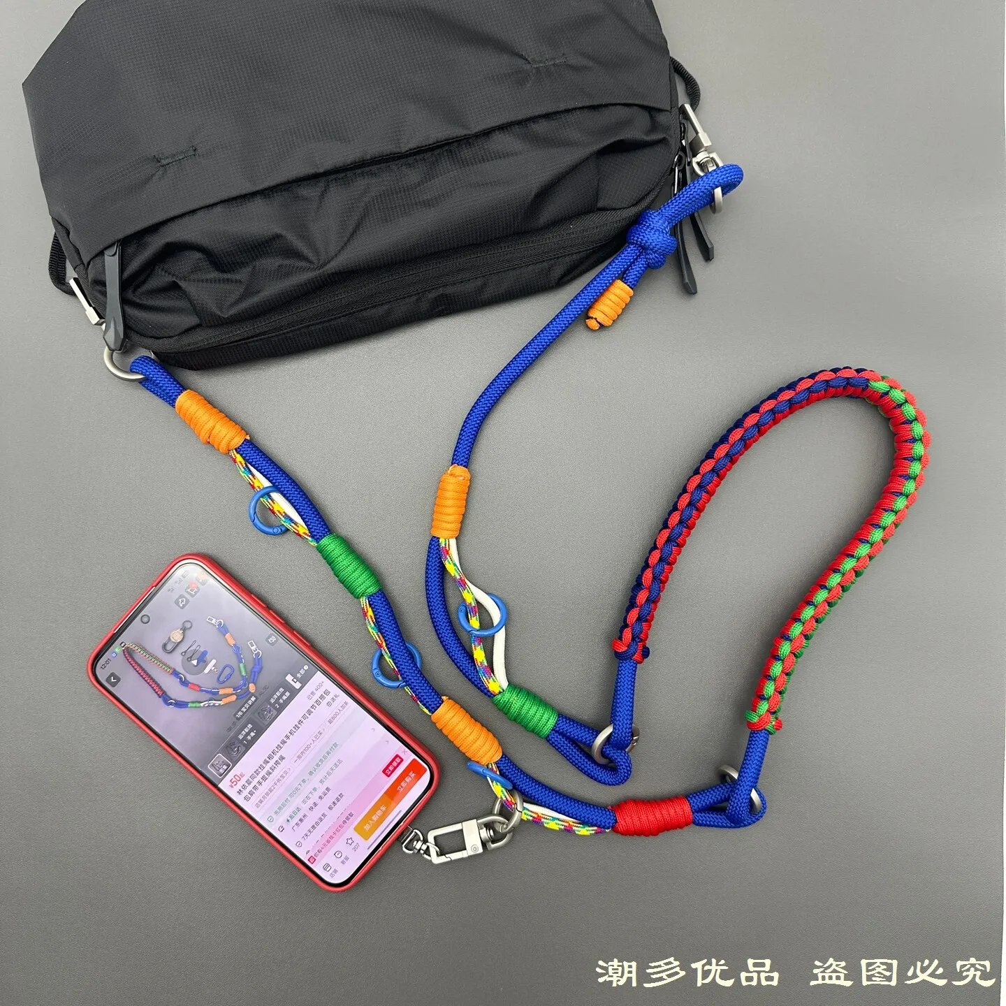 Handmade Lanyard Camera Mobile Phone Pendant Adjustable All-Matching Bag Shoulder Strap Rope Handle Crossbody