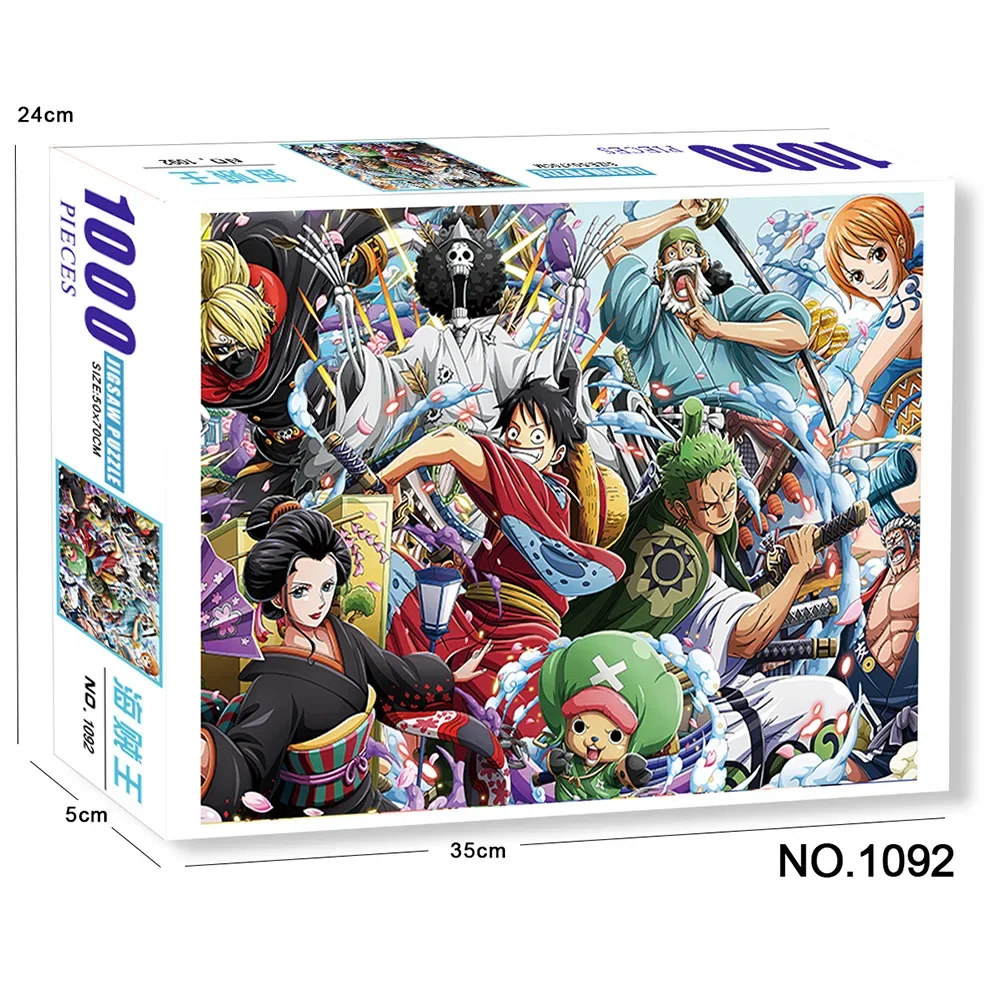 In Stock 1000pcs Puzzle Anime One Piece Paper Puzzles Cartoon Anime Diy Assembling Puzzles Toys For Adults Gifts