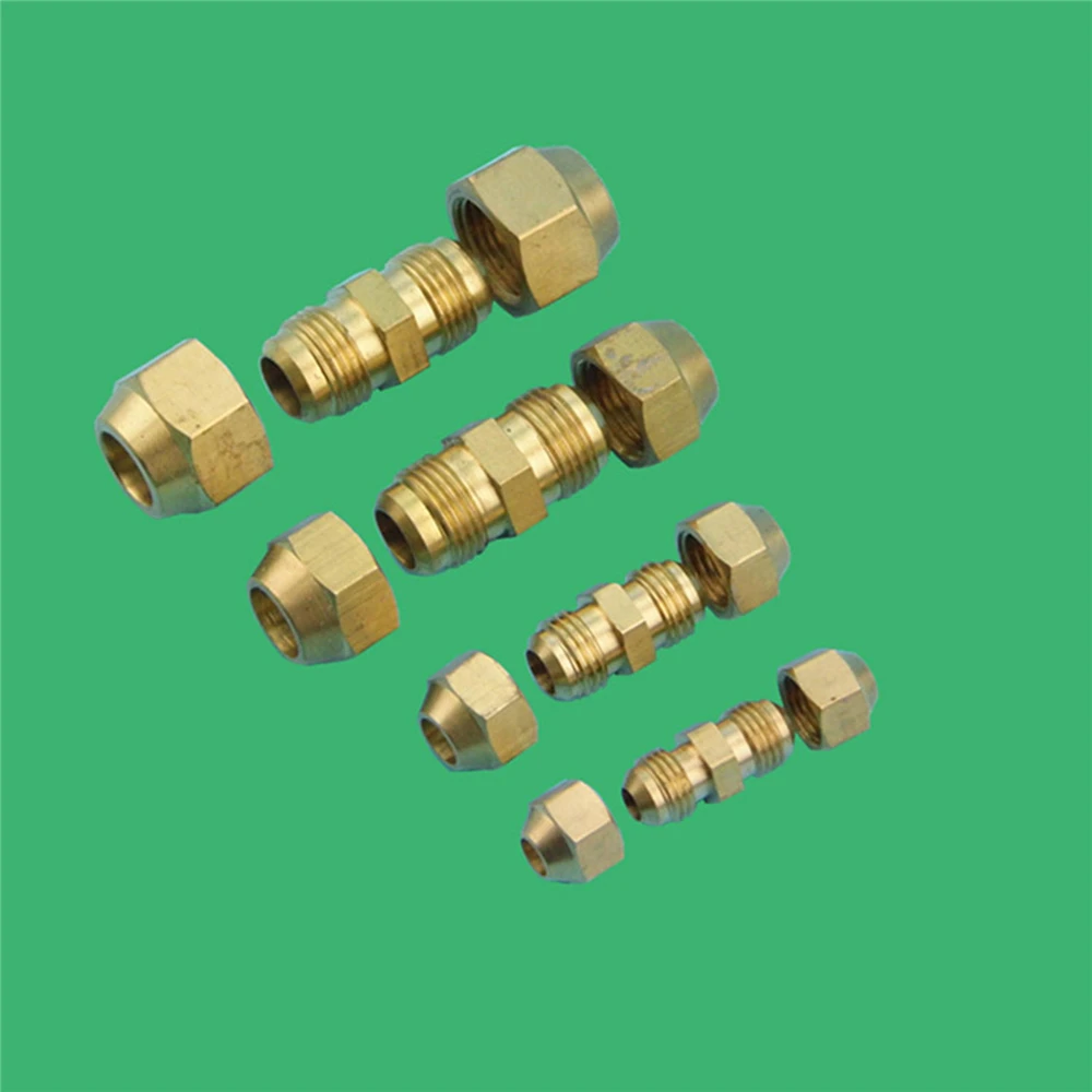 6/ 8/ 10 /12มม.ตัวเชื่อมต่อทองแดงเครื่องปรับอากาศตู้เย็นทองแดงท่ออลูมิเนียมเชื่อมต่อเครื่องทำความเย็นอะไหล่