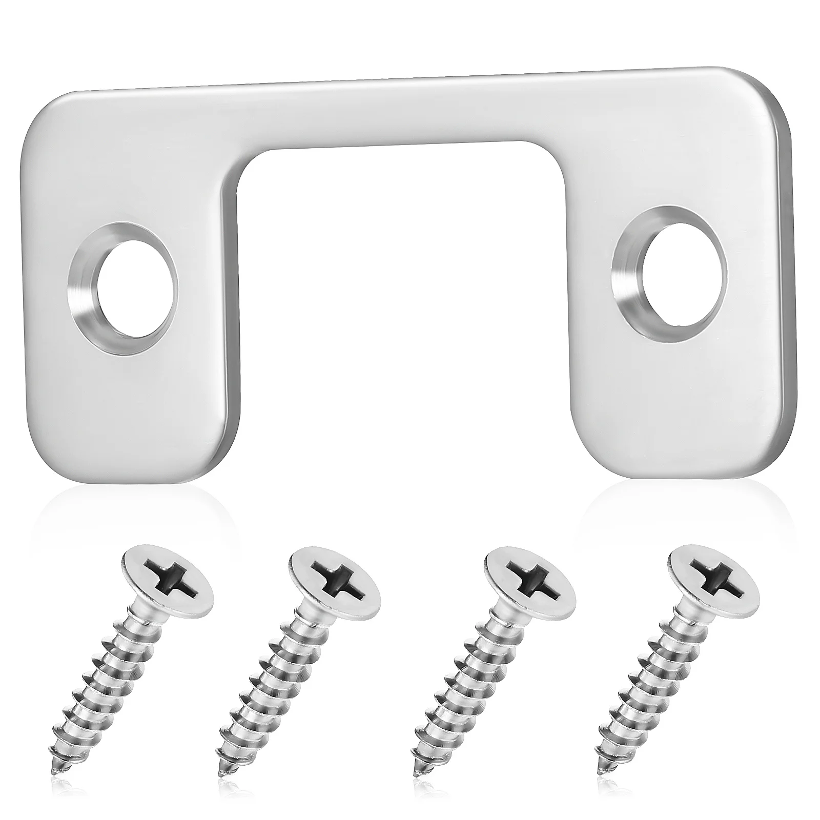 

Stainless Steel Door Strike Plate for Interior Exterior Doors Security Latch Guard Plate Replacement Part Hardware Mounting