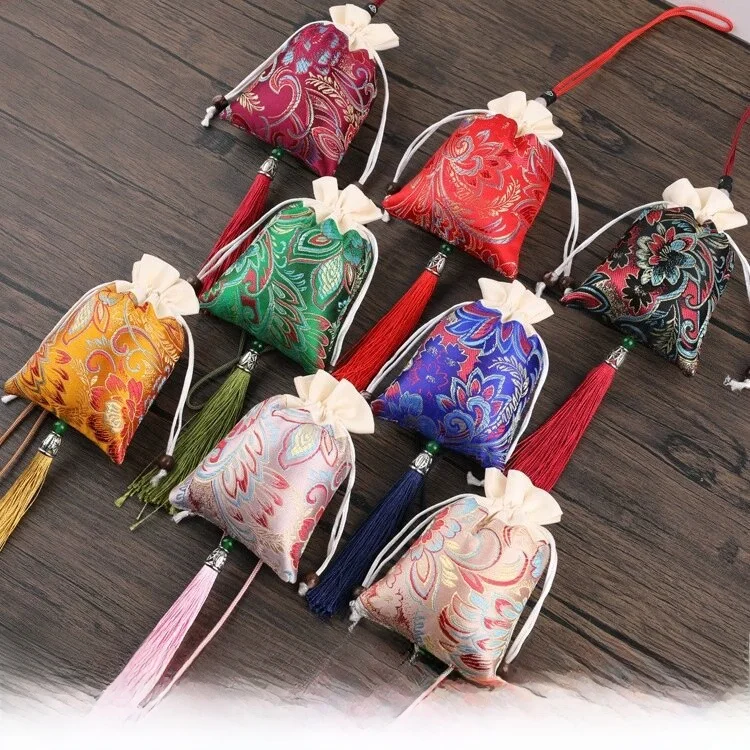 Ancient Style Silk Fragrance Pouch Wealthy Everlasting Empty Bag for Dragon Boat Festival Car Hanfu Accessory Women's Short S...
