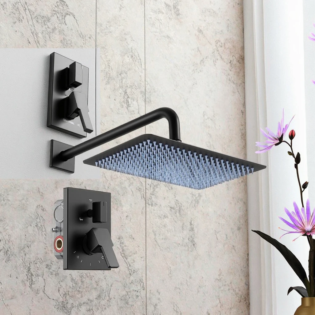 

High Quality Modern Style Bathtub Shower Faucet Set Mixer Tap With Handheld Sprayer For Hotel Home Bathroom