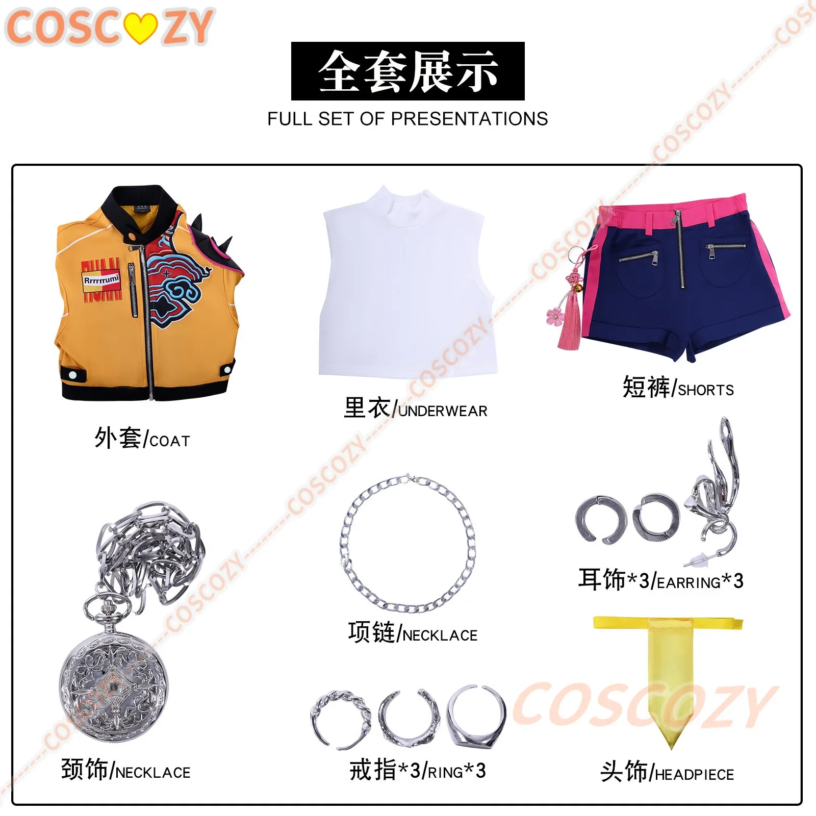 CosplayK-Pop Demon Hunters Rumi Cosplay disfraz peluca 1,2 m uniforme Halloween carnaval fiesta Navidad juego ropa de rol ropa W