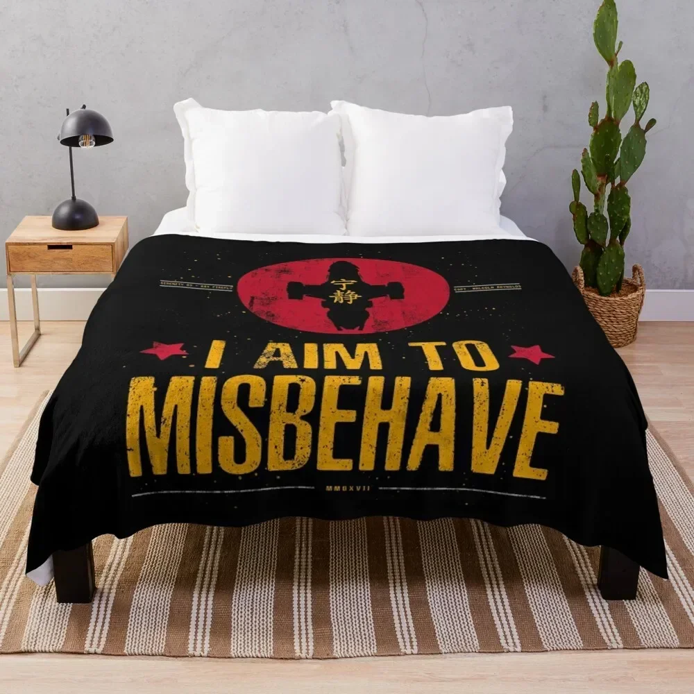 I Aim To Misbehave Throw Blanket Picnic christmas decoration Blankets