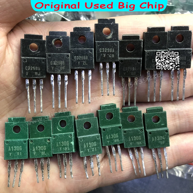 Usado 2pcs = 1 par A1306 C3298 (1pcs 2SA1306 + 1pcs 2SC3298) TO-220F em estoque