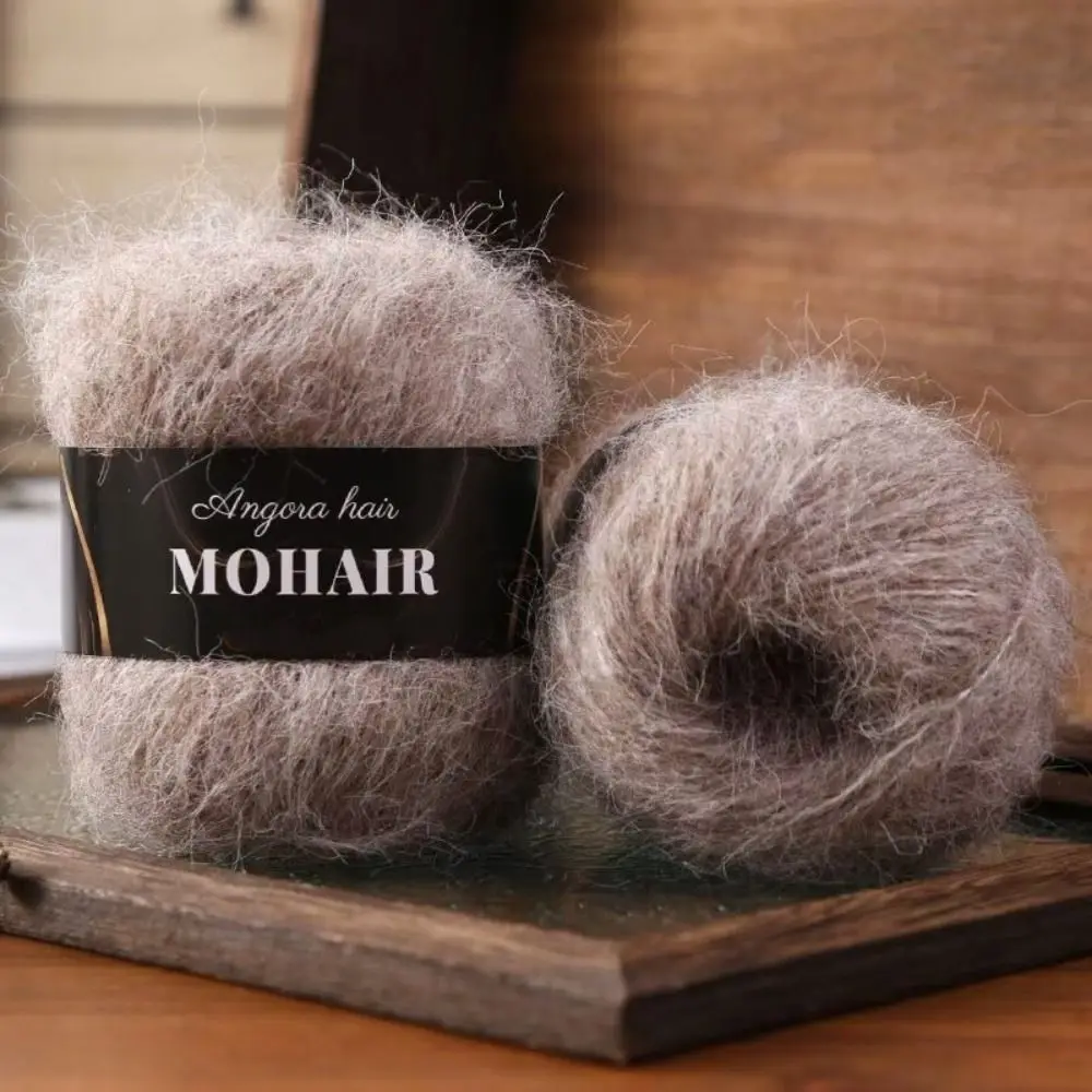 Comfortable Thread Cotton Blended Alpaca Mohair Yarn Long Haired Handmade Hand-Knitted Yarn Soft Fluffy Knitting Yarn Knitting