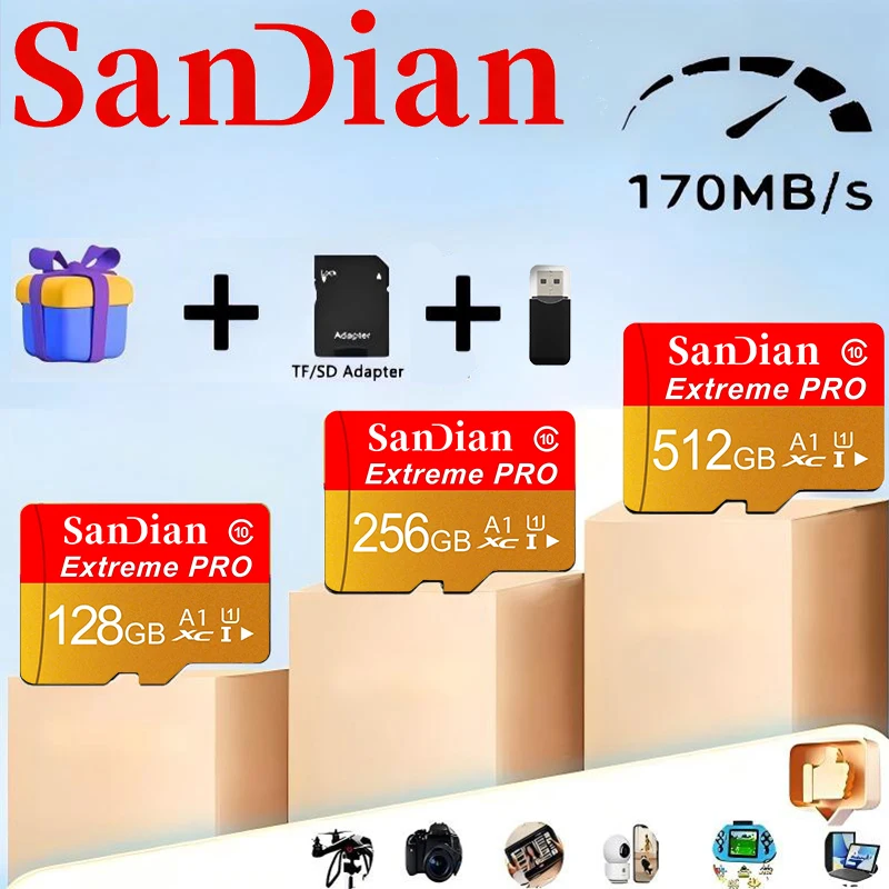 Memory Card Micro TF SD 512GB 256GB 128GB 64GB 32GB Class 10 SD Cards TF Cards High Performance for PC/Router/Phone/Smart TV/Gam