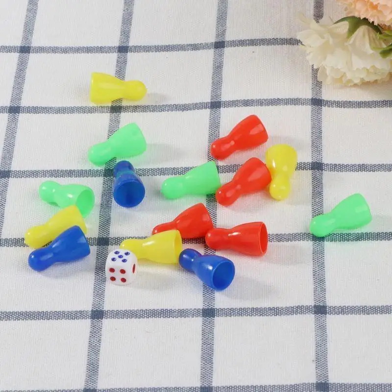  Plastic Chess Pieces Chessmen Draughts Checkers Board Game Accessories Toy Set