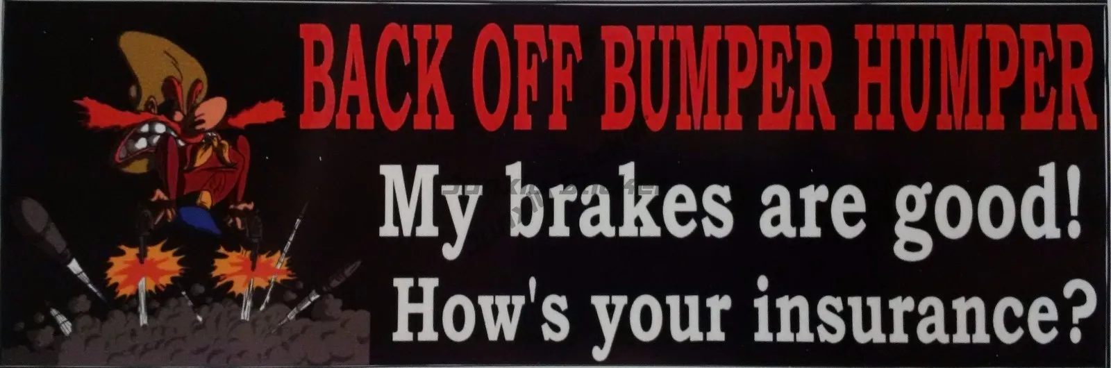 

BACK OFF BUMPER HUMPER Funny Car Truck Window Vinyl Stickers