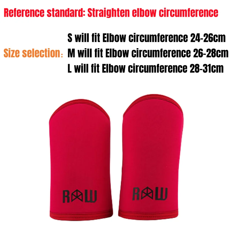 1 Pair Strength Elbow Sleeves 7mm Neoprene Elbow Brace For Support & Compression for Powerlifting Weightlifting Bench Tendonitis